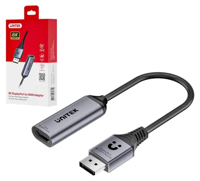 Productafbeelding van Unitek V1617AGY01 Adapter: DisplayPort naar HDMI, 8K, HDR