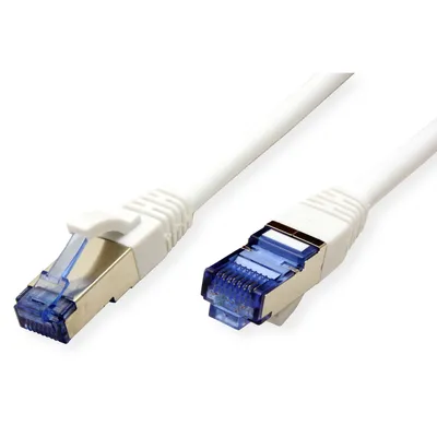 Obrázek produktu pro VALUE - Patch kabel - RJ-45 (M) na RJ-45 (M) - 20 m - SFTP, PiMF - CAT 6a - bezhalogenový, lisovaný, bez háčků, lankový - bílý (21.99.1979)