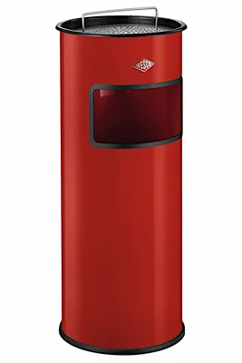 Produktbild von WESCO 150831-02 Standascher 24 in ROT mit Sieb und 24 Liter Abfallvolumen / Mülleimer / Ascher