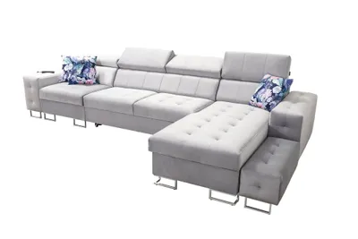 Produktbild von Wohnzimmer Eckcouch mit Schlaffunktion Ecksofa Schlafsofa HILTONE XI Farbe wählbar