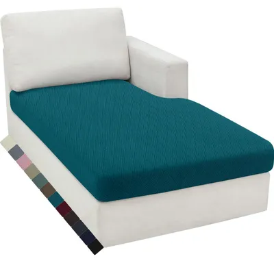 Productafbeelding van Strekbare zitkussenhoes, donkergroen, antislip, elastisch, geschikt voor woonkamer en chaise longue