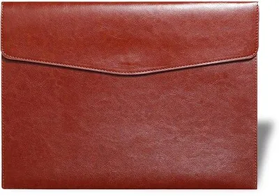 Immagine prodotto di Cartella in pelle formato A4, impermeabile, design vintage, marrone, con portapenne