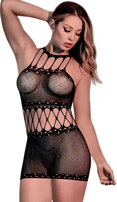 Produktbild von Nahtloses Käfigkleid - Einheitsgröße - Schwarz