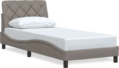 Zdjęcie produktu dla Rama łóżka bez materaca Taupe 90x200 cm Tkanina