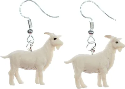 Produktbild von Ziegen Ohrringe Ohrhänger Miniblings Hänger Tier Farm Bauernhof Zicklein 30mm