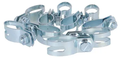 Obrázok produktu pre Objímka na rúrky oválna 26 x 17 mm, 65 0326 007 100, strieborná (balenie po 10 ks)