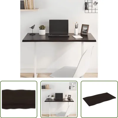 Produktbild von The Living Store Tischplatte 100x60x2 cm Massivholz Eiche Behandelt Baumkante