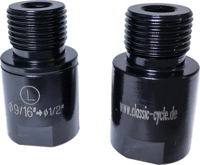 Productafbeelding van Pedalenadapter met schroefdraad, 9/16" - 1/2", zwart