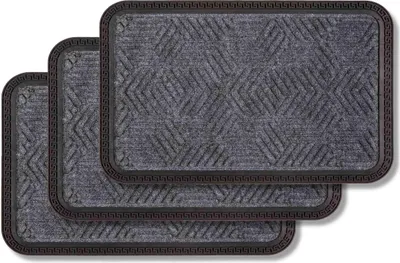 Zdjęcie produktu dla Astra Wycieraczka zewnętrzna BORDER STAR ZESTAW 3 SZT. Ciemnoszary 50 x 80 cm