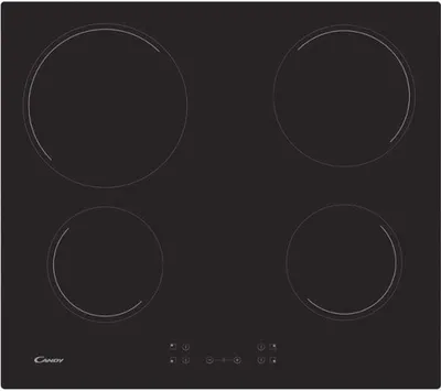 Produktbild von Glaskeramik Kochfeld CANDY CH64CCB, 4 Kochzonen, 56 x 49 cm, Schwarzes Glas