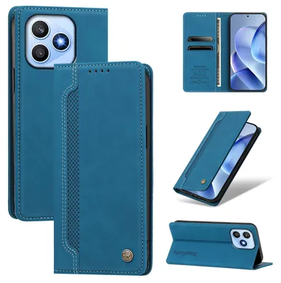 Produktbild von Handyhülle für Honor X8D, Leder Wallet Klapphülle mit Standfunktion, Stoßfeste Schutzhülle Blau