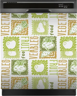 Produktbild von Magnete Dekorative 60x60 cm Küche Magnetmatte Spülmaschine - Obst und Gemüse