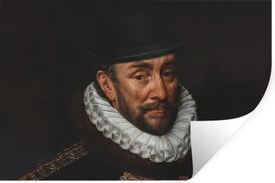 Produktbild von MuchoWow® Wandtattoo Wandsticker Wandaufkleber Wilhelm von Oranien - Adriaen Thomasz 120x80 cm Selbstklebend und Repositionierbar - Selbstklebend - Fototapeten