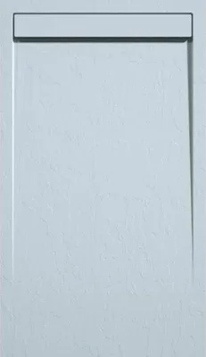 Produktbild von Mineralguss-Duschwanne extra flach CLEVER Schieferoptik GRAU 70x190 cm  Auslaufschutz in Farbe