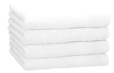Produktbild von Betz 4 Stück Handtücher 50x100 cm PREMIUM  100% Baumwolle  Farbe: weiß