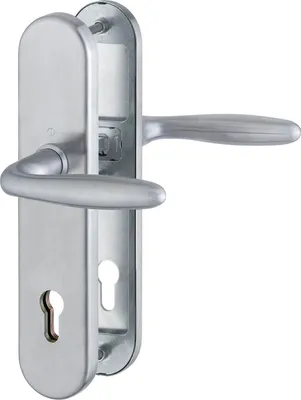 Image de Garniture à béquilles SH VERONA-sur plaque PZ88, 62-72, sans clé, inox mat ÖNORM
