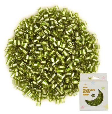 20g japanische Rocailles Glasperlen sechseckig 11/0 2mm, hellgrün