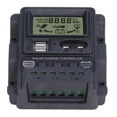 Obrázok produktu pre Duálny USB solárny regulátor nabíjania, LCD solárny regulátor, solárny regulátor nabíjania, regulátor solárnej nabíjačky, solárny regulátor, regulátor nabíjania PWM