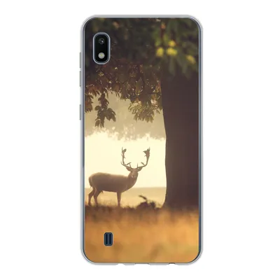 Produktbild von MuchoWow® Handyhülle Schutzhülle Hülle für Samsung Galaxy A10 Hirsche - Bäume - Wald Silikon Softcase Handy Hülle - Schutzhülle