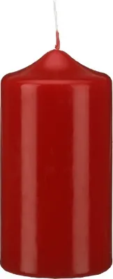 Produktbild von Stumpen Kerzen Weihnachtsrot 25 x Ø 6 cm, 8 Stück getauchte Stumpenkerzen mit Spitzkopf in RAL Qualität