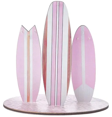 Schmuckständer Surfbrett Holz Rosa 20x13x20 cm Organizer