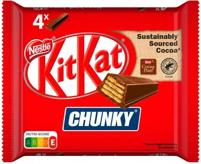 Produktbild von KitKat 3800020411957, Milchschokolade, 40 g, 2168 kJ, 518 kcal, 867 kJ, 207 kcal