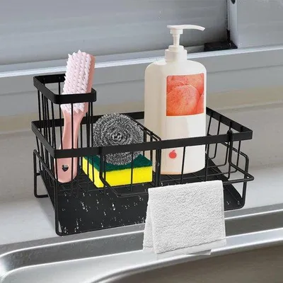 Productafbeelding van Famanu Spoelbakorganizer met zelfdrainerende lade – Zwart
