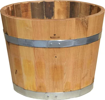 Produktbild von geölt, Blumenkübel aus Kastanienholz: 60 cm