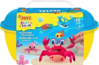 Obrázok produktu pre JOVI 77-2203 JOVI Modelliermasse Play & Fun Plastilina Splash mehrfarbig