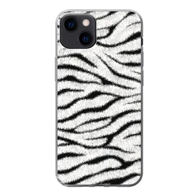 Produktbild von MuchoWow® Handyhülle Schutzhülle Hülle für iPhone 13 Tiermuster - Zebra - Weiß Silikon Softcase Handy Hülle - Karteninhaber