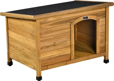 Image de Niche pour chien en bois "Max" - 85 x 57 x 58 cm - Marron