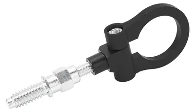 Image de Œillet de remorquage en alliage d'aluminium, design élégant, pour pare-chocs, compatible avec les séries 1, 3, 5, X5, X6, modèles E36, E39, E46, E82, E90, E91, E92, E93, E70, E71, de couleur noire