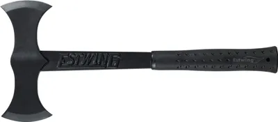 Image de Hache double ESTWING Black Eagle avec manche en vinyle noir, 1060 g, avec housse de protection en nylon