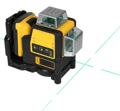 Produktbild von Laser Wasserwaage - 3x360° Linienlaser - 12 Linien - Grün horizontal/vertikal - Für 12V Lithium-Akku ohne Akku