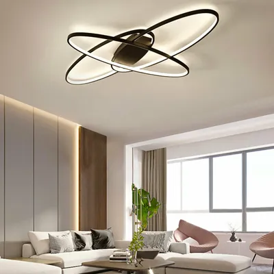 Zdjęcie produktu dla 70W Nowoczesny żyrandol LED Lampa sufitowa Oval Art Lampa wisząca Sypialnia