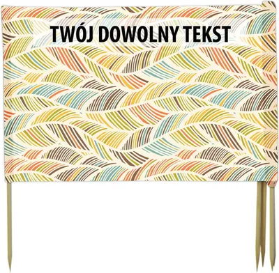 Zdjęcie produktu dla PARAWAN PLAŻOWY Kolorowe listki z indywidualnym napisem 3 PANELE 35.3