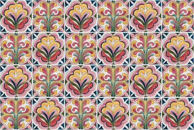 Produktbild von Fliesenaufkleber 10×10 cm – 24 Stück – Selbstklebend – Wasserfest – Pflegeleicht – Hitzebeständig – Für Küche & Bad – Florale Pastellmotive
