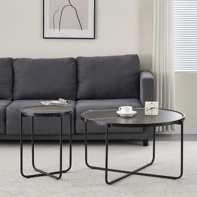 Produktbild von Milton & Oldbrook Couchtisch Set Navarre Marmor Schwarz