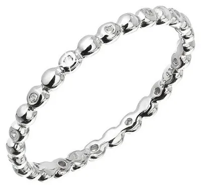 Immagine prodotto di Anello minimalista in argento con zirconi 15005.1 Cristallo