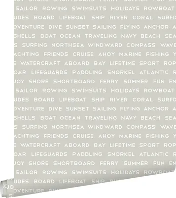 Immagine prodotto di ESTAhome carta da parati testi marittimi di spiaggia marrone cervine 53 cm x 10.05 m