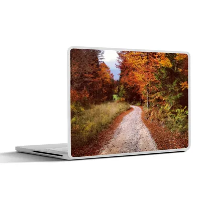 Produktbild von MuchoWow® Laptop Aufkleber Sticker Cover Herbst - Herbstblätter - Weg - Wald 31x22.5 cm - Laptop-Deko