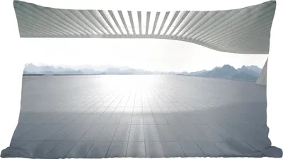 Produktbild von MuchoWow® Zierkissen Sofakissen Wohnzimmer Dekokissen 60x40 cm Beton - Architektur - Berg - Kopfkissen - Polster mit Foto