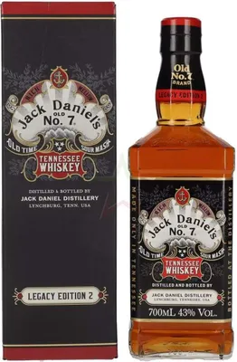 Immagine prodotto di Jack Daniel's Sour Mash Tennessee Whiskey LEGACY EDITION No. 2 43,00 % 0,70 litri