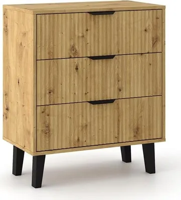 Produktbild von Kommode Olaf Artisan-Eiche mit 3 Schubladen