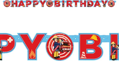 Produktbild von Partykette Feuerwehrmann Sam 180cm Party-Deko