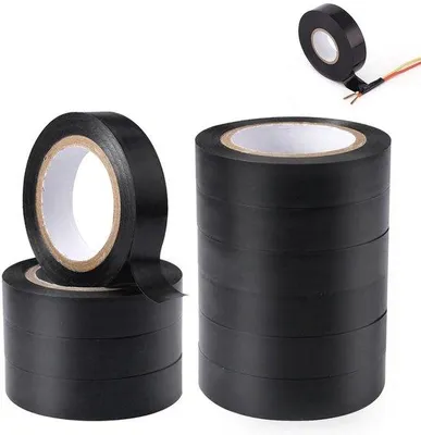 Productafbeelding van Zwarte Elektrische Isolatietape 10 Rollen - 16 mm x 5 m PVC Tape voor Isolatie en Reparatie van Draden