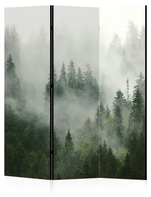 Zdjęcie produktu dla LUMASOUL Parawan dwustronny, parawan do wnętrz, motyw natury, 135x172 cm
