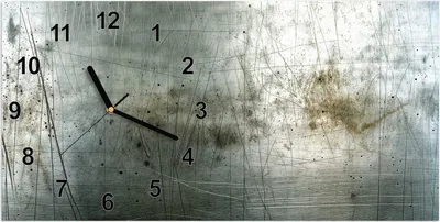 Produktbild von Wanduhr aus Glas mit Motiv es Metall- 60 x 30 cm - inkl. Aufhängesystem