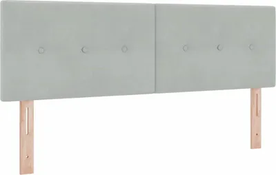 Obrázok produktu pre vidaXL Čelo postele Svetlošedá 160 cm Zamat