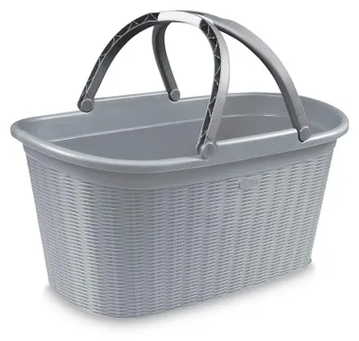 Image de Panier à linge Elegance, 35 litres, gris